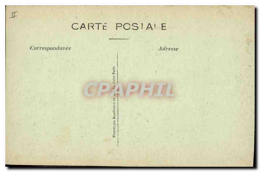 Camino de las Damas - La Granja de Ostel bombardeada — 1957, edición Fototipia Baudinée — Reverso