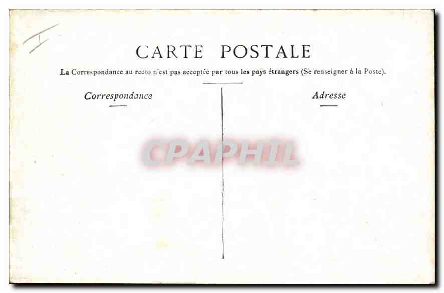 CPA Palais de Justice et la Sainte Chapelle Paris — Verso