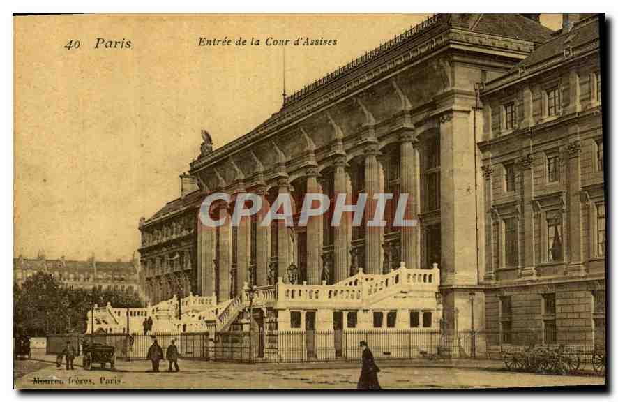CPA Palais de Justice Paris Entree de la Cour d'Assises 