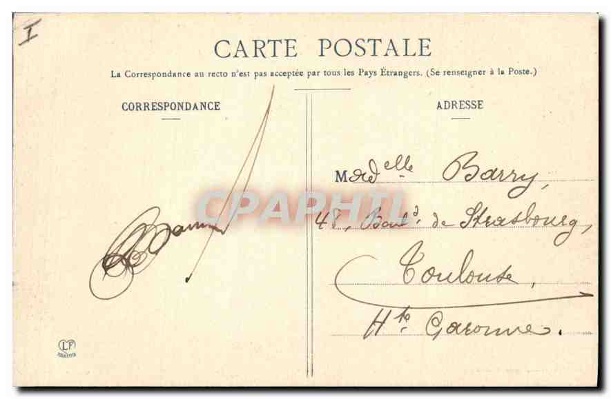 CPA Palais de Justice Pau Cathedrale St Jacques — Verso