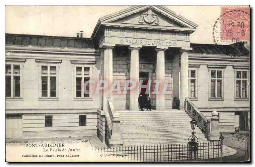 CPA Palais de Justice Pont Audemer