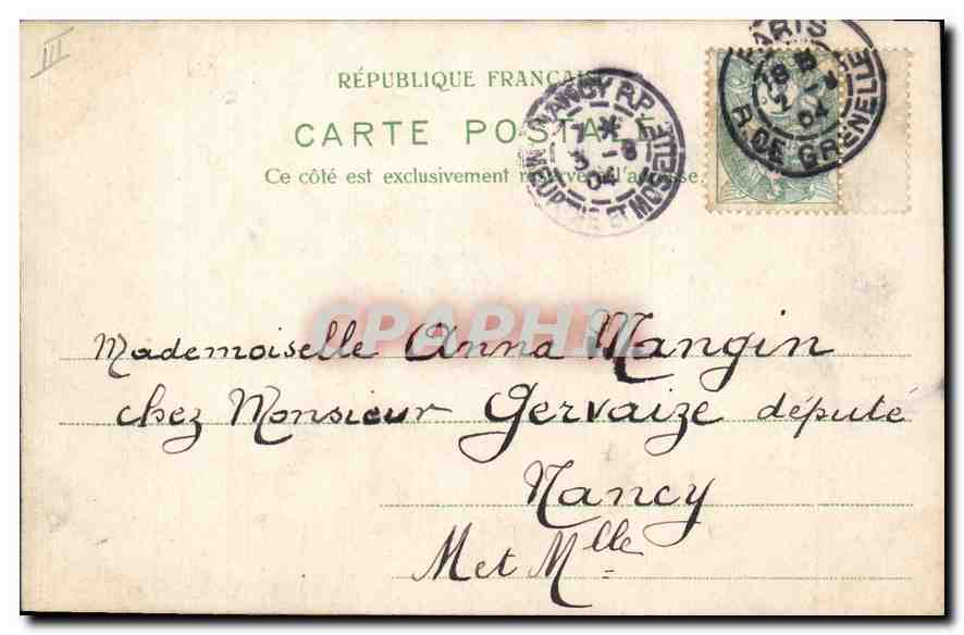 Paris. Palais de Justice — vue du pont et de la Seine — éditeur F.K. Paris — Verso