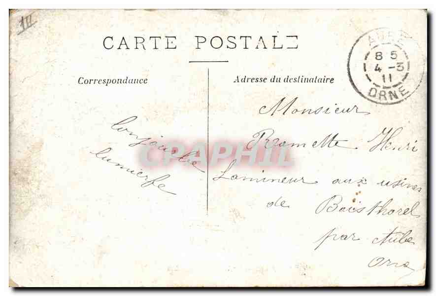 CPA Palais de Justice Pau — Verso