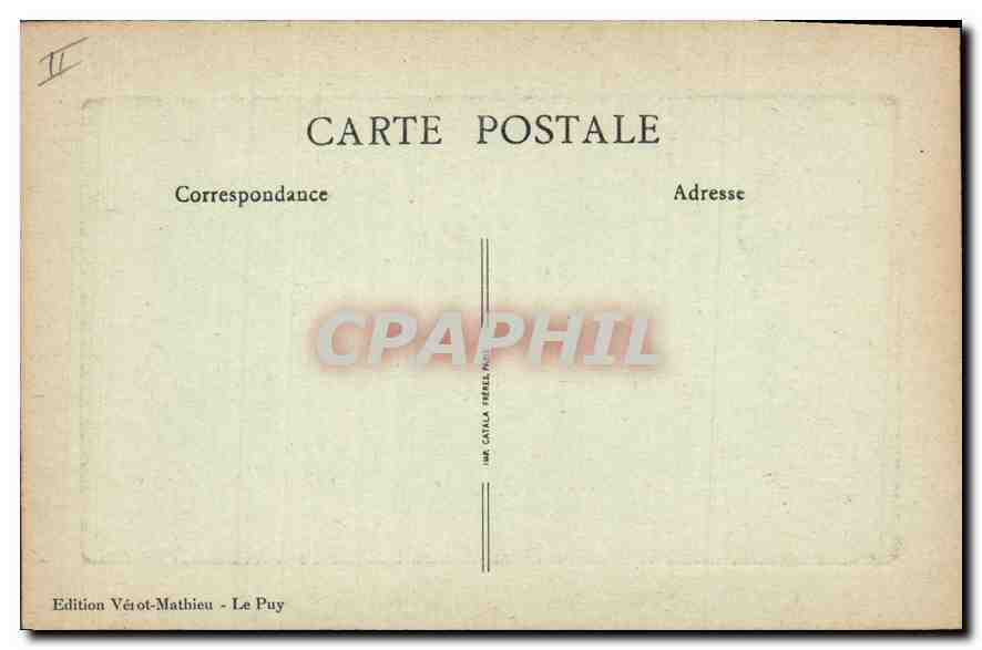 CPA Palais de Justice Le Puy Place du Breuil — Verso