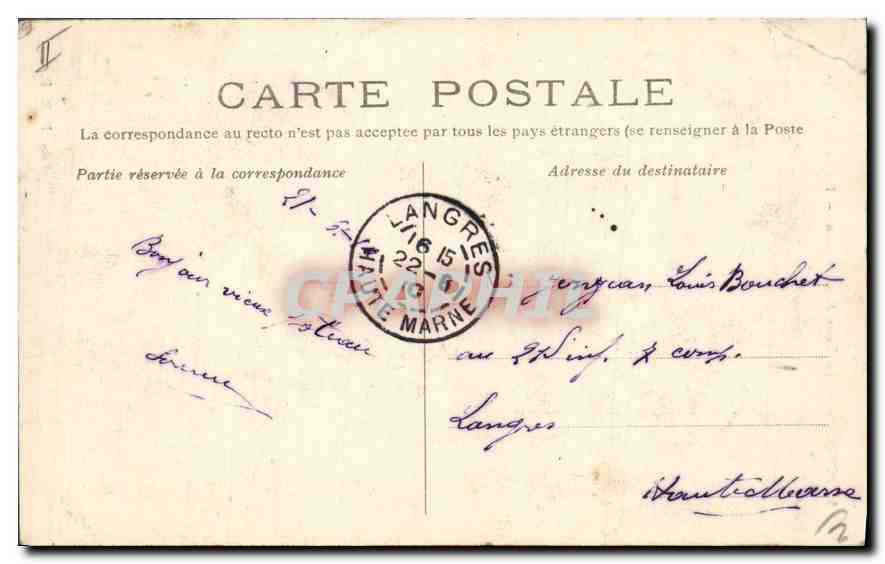 CPA Palais de Justice La Tour Maubergeon Poitiers — Rückseite