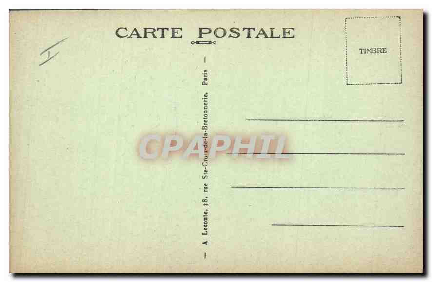 CPA Palais de Justice et la Sainte Chapelle Paris — Rückseite