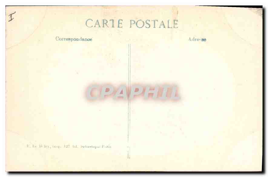 Reims — Portail de la Cathédrale après le bombardement — E.D. 17me Série — Verso