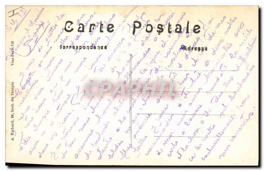 Albert (Somme) — La Basilique bombardée et incendiée par les Allemands — série 118 — Reverso