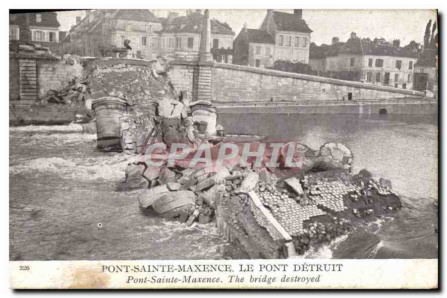 Puente de Sainte-Maxence — El puente destruido — serie 326