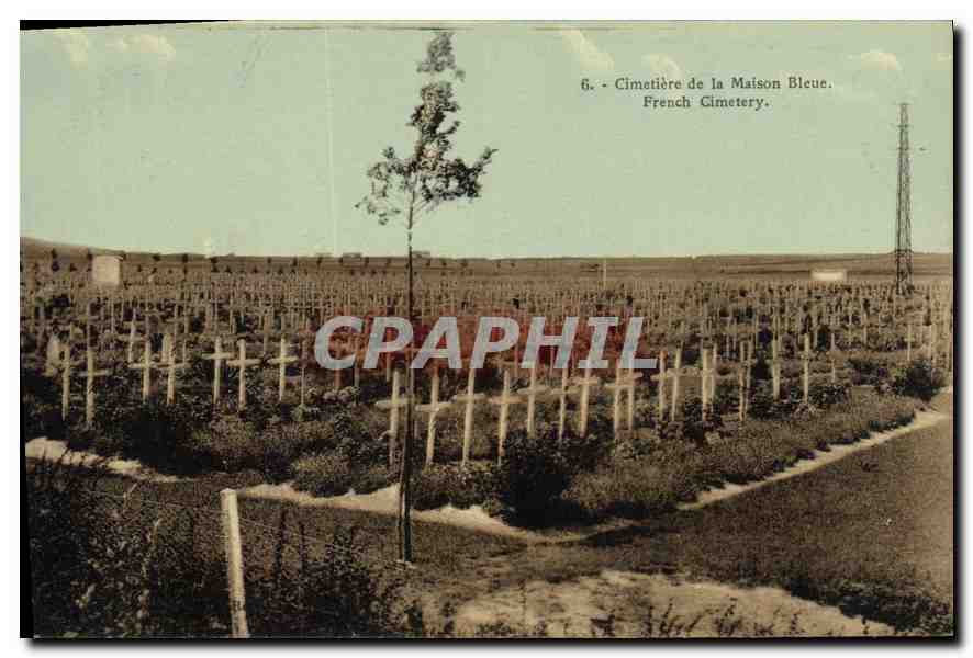 CPA Militaria Cimetiere de la Maison Bleue 