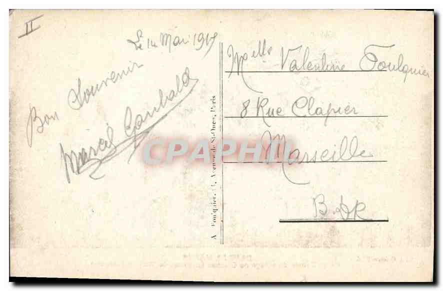 CPA Militaria Dans la Marne Ce qu'il reste du village de Glannes Environs de Vitry le Francois — Rückseite