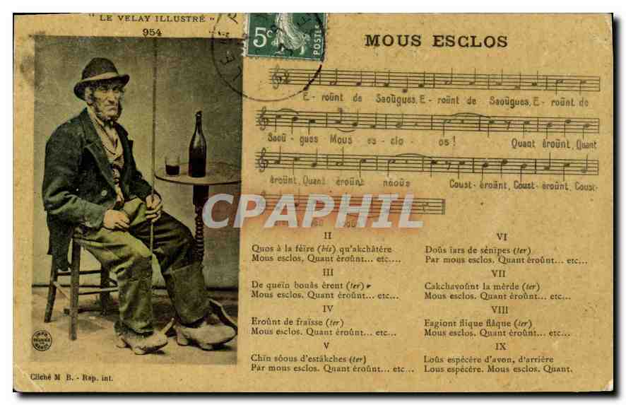CPA Folklore Le Velay Mous Esclos