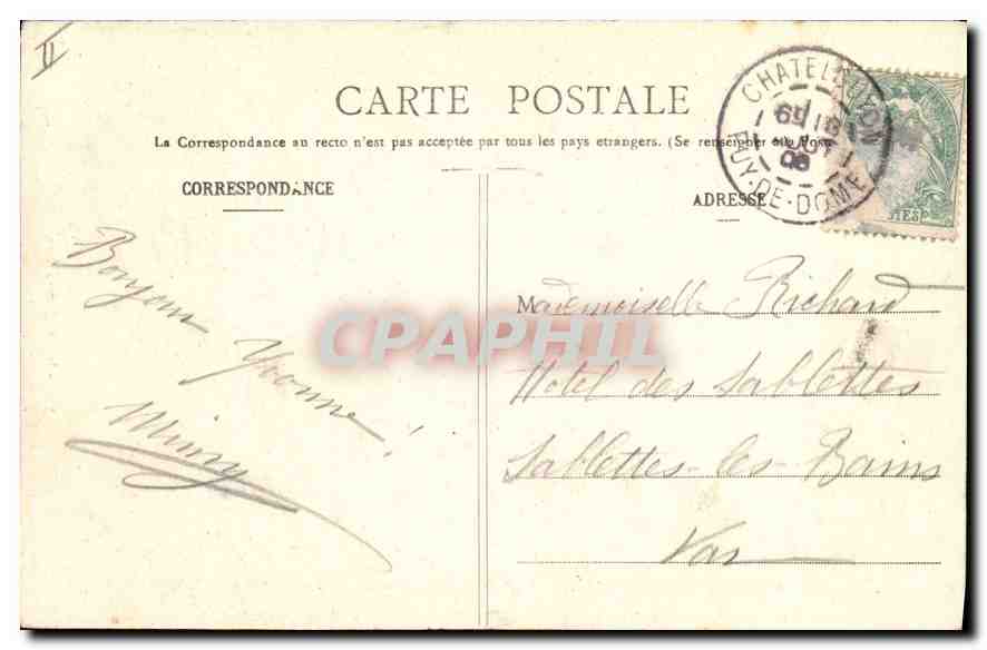 CPA Folklore Jeunes Auvergnates Enfants  — Verso