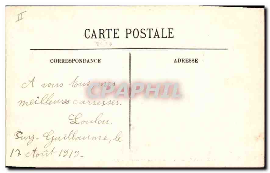 CPA Folklore Auvergne La demande en mariage — Verso