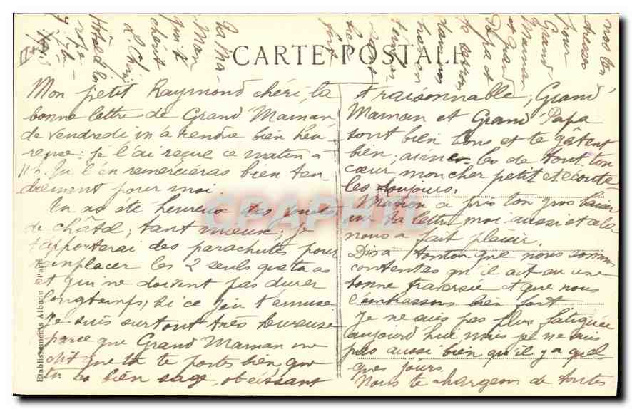 CPA Folklore Auvergne Paturage de moutons — Verso