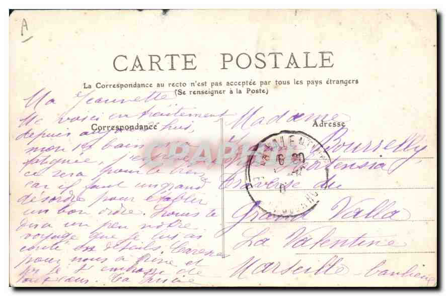 CPA Folklore Auvergne — Verso