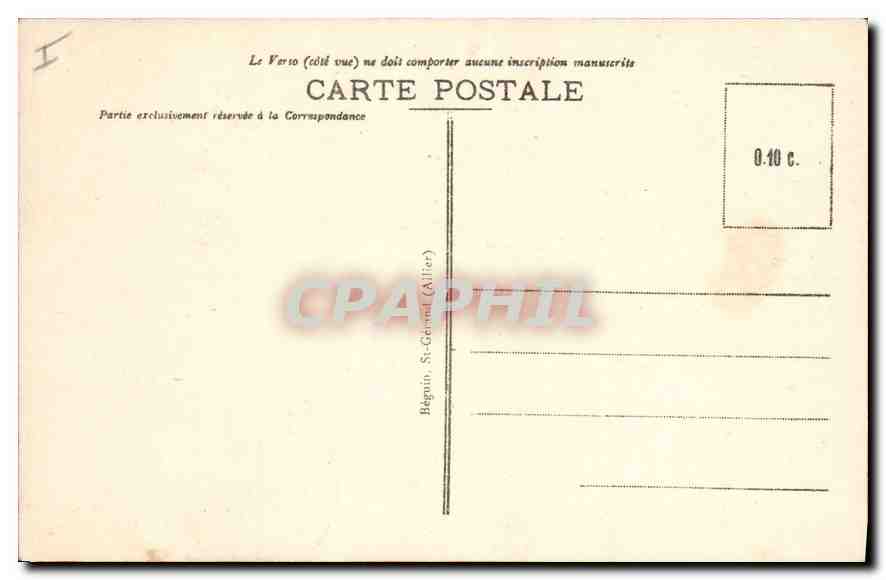 CPA Folklore Auvergne Enfant — Verso