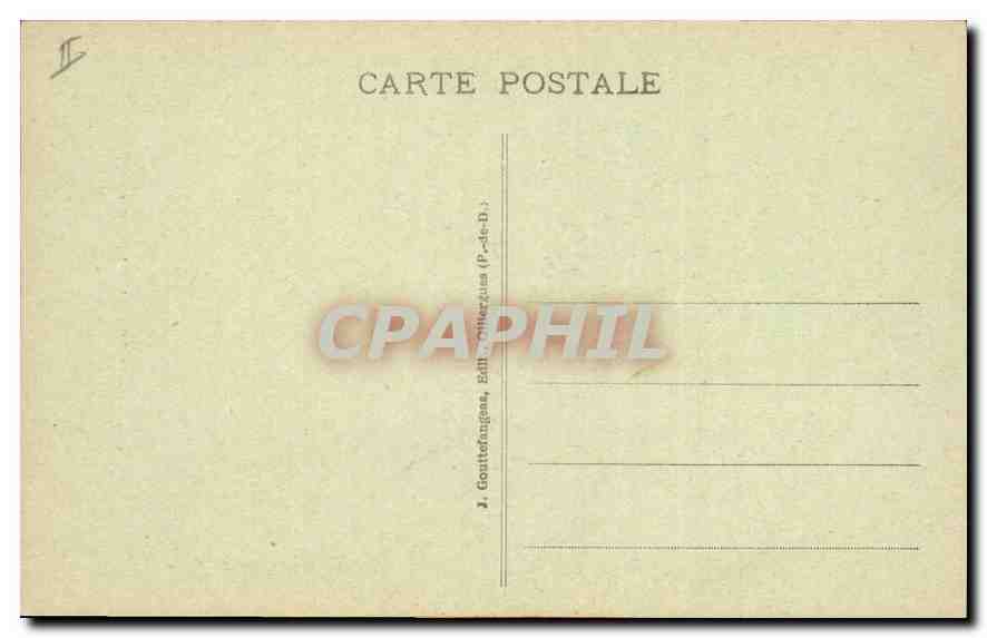 CPA Folklore Auvergne Costume villageois — Verso