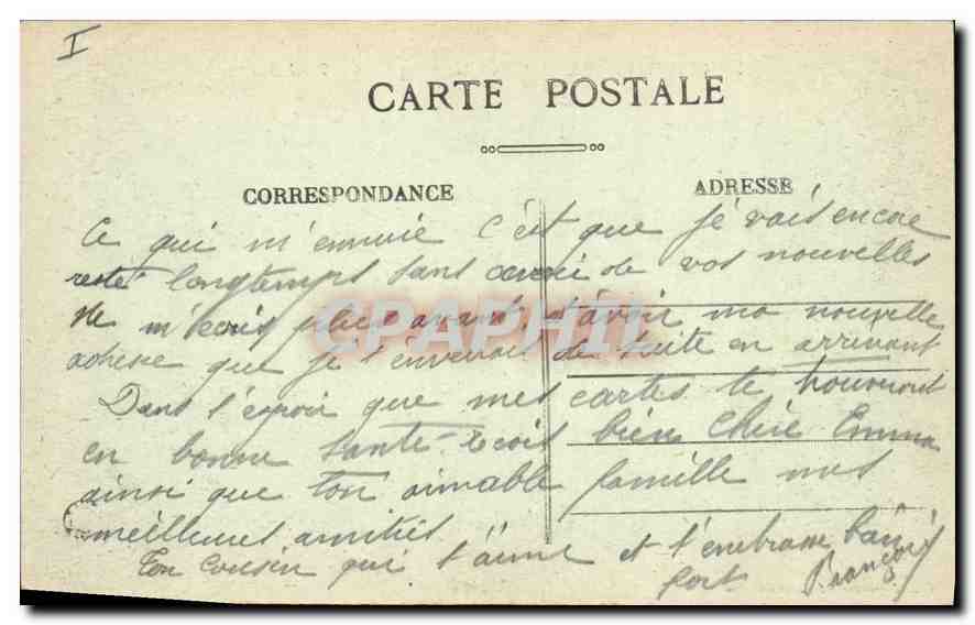 CPA Prefecture Saint Etienne Place Marengo  — Verso