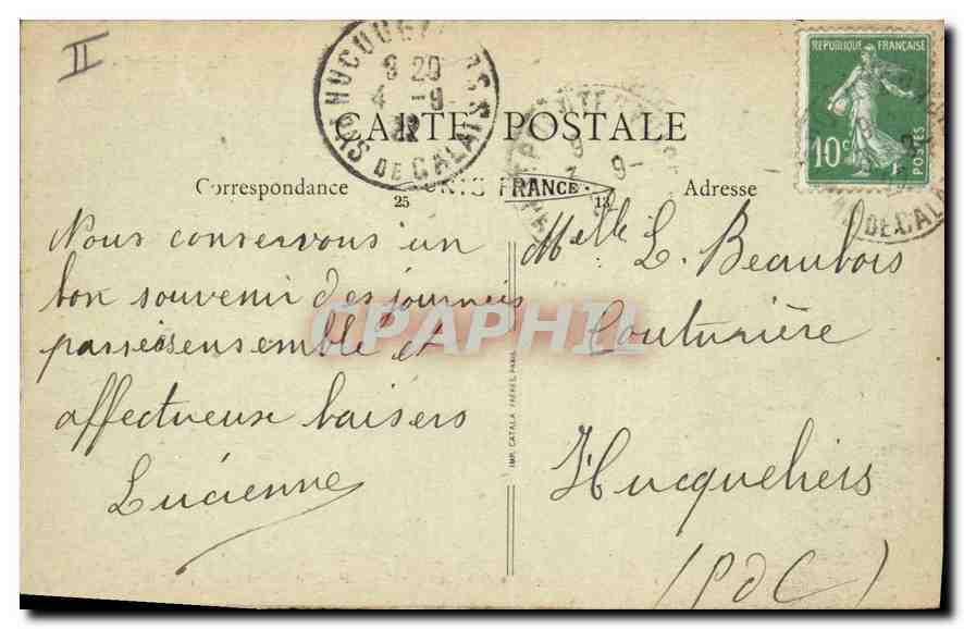 CPA Saint Pol Sous Prefecture  — Verso