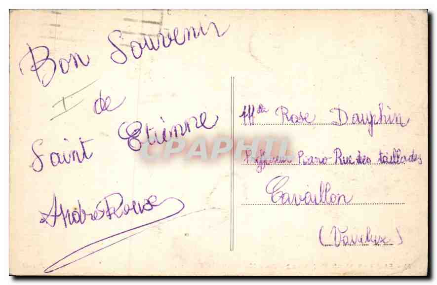 CPA Saint Etienne La Place Marengo et la Prefecture  — Verso