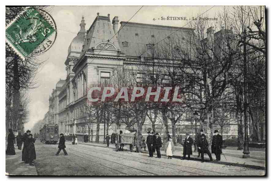 CPA Prefecture Saint Etienne Tramway