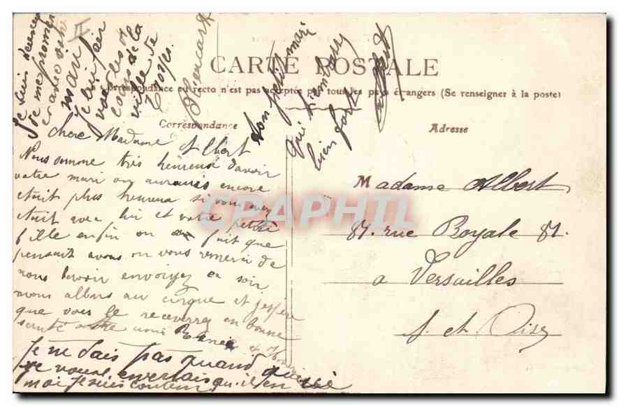 CPA Prefecture Troyes  — Verso