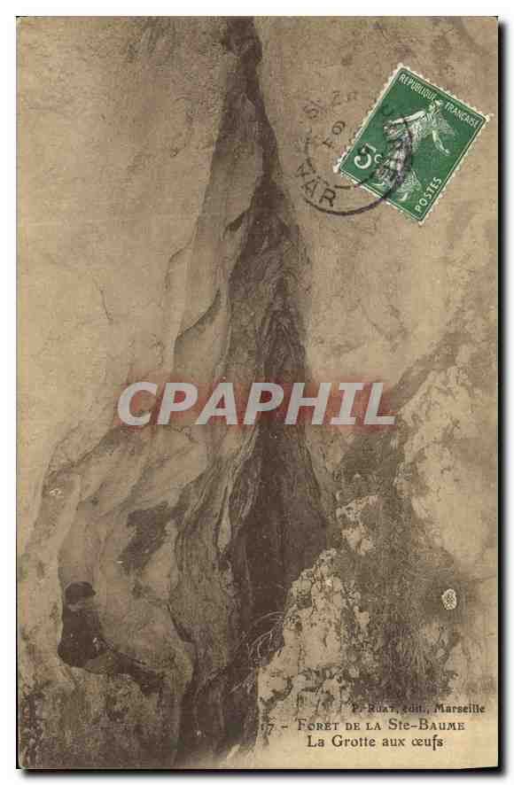 CPA Grotte aux oeufs Foret de la Ste Baume Grottes 