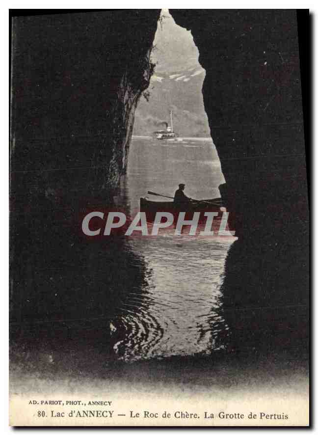 CPA Grotte de Pertuis Le Roc de Chere Lac d'Annecy Grottes 