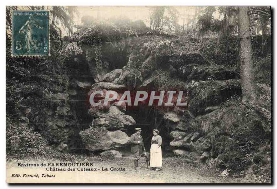 CPA Grotte Grottes Environs de Farmoutiers Chateau des Coteaux