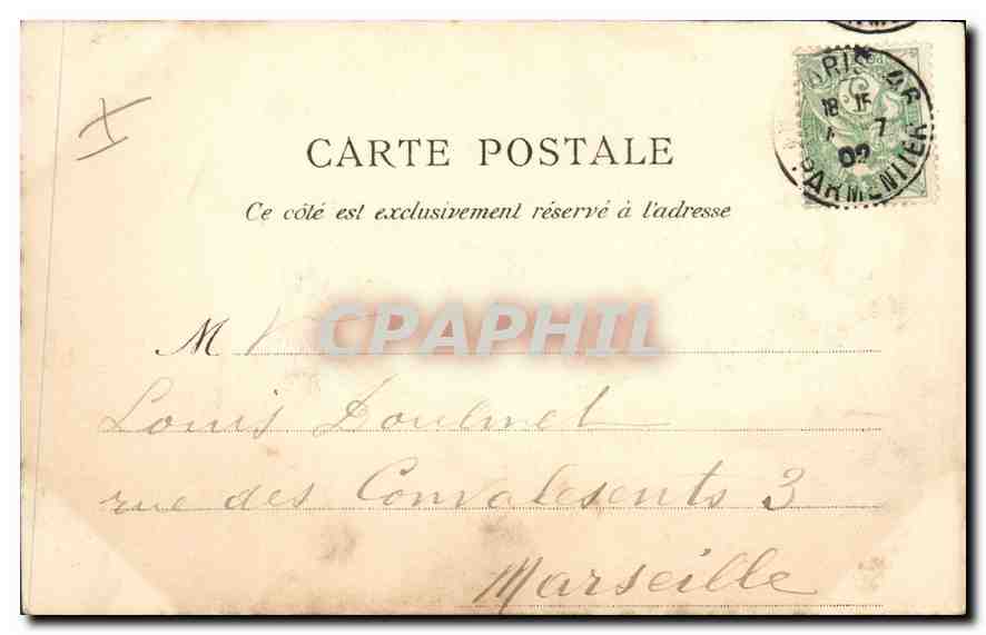 CPA Palais de Justice et Sainte Chapelle Paris — Verso
