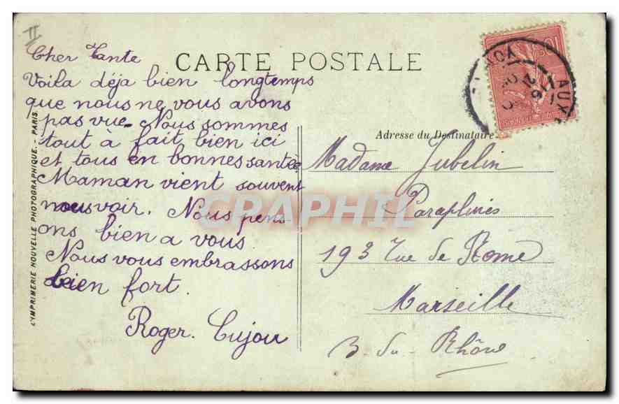 CPA Palais de Justice Paris Cour d'Assises — Verso