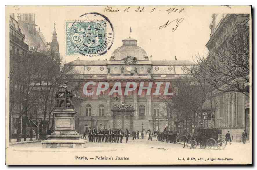 CPA Palais de Justice Paris Militaria