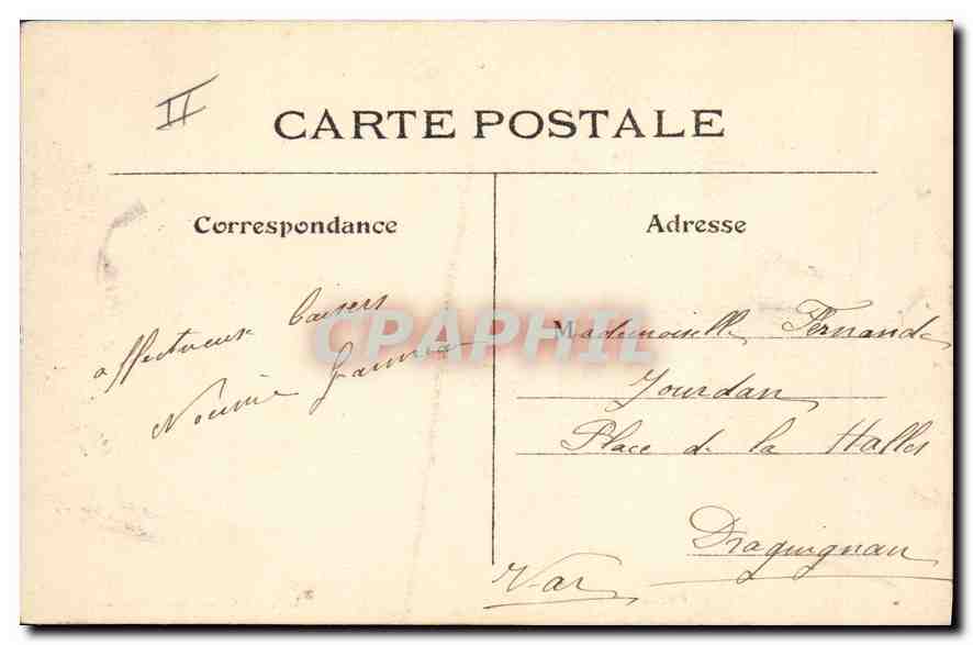 CPA Palais de Justice Paris Militaria — Verso