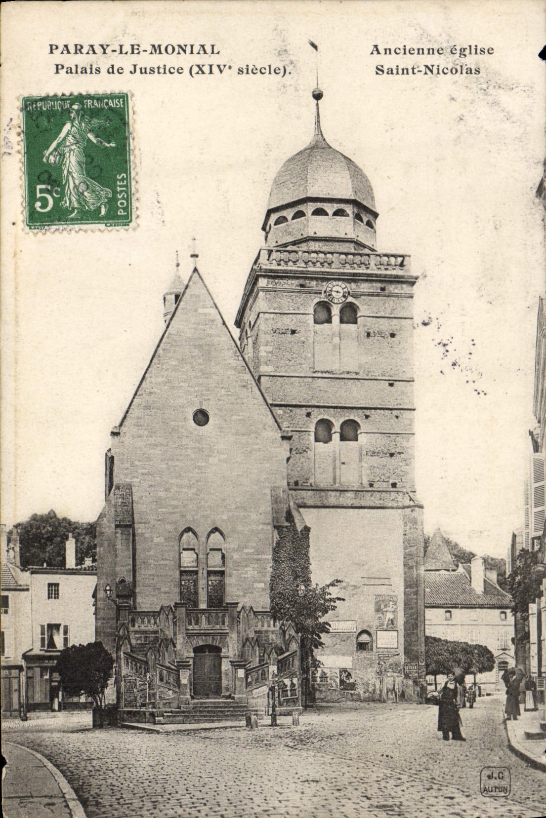 CPA Palais de Justice Paray le Monial Ancienne eglise Saint Nicolas