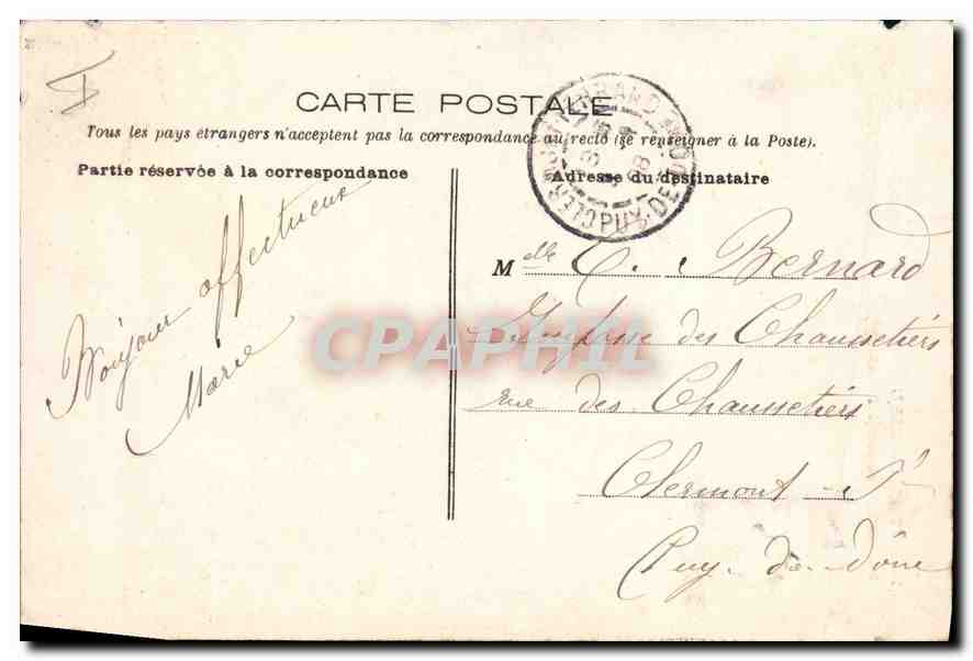 CPA Palais de Justice Paray le Monial Ancienne eglise Saint Nicolas — Verso