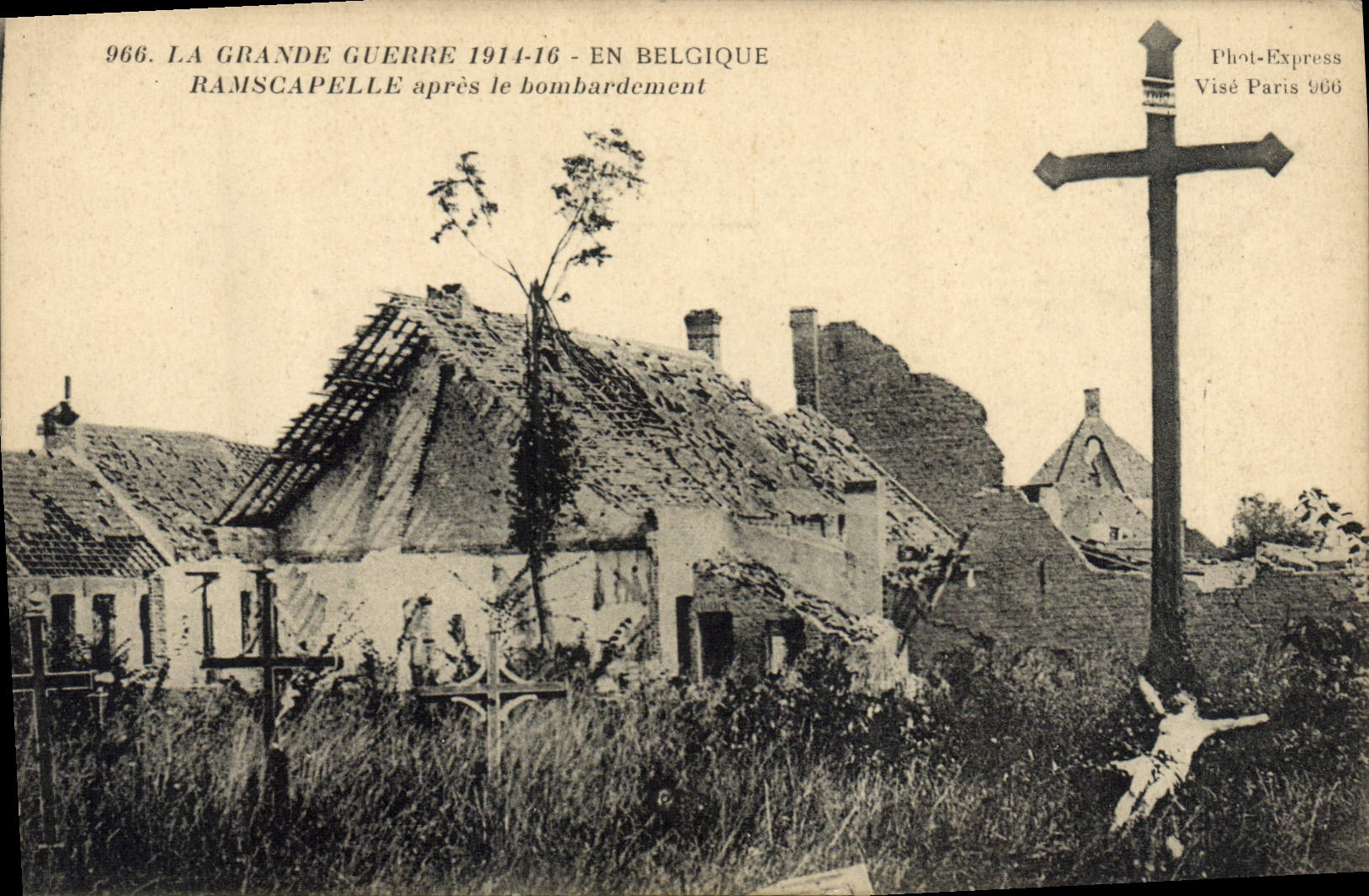 Ramscapelle — après le bombardement — Phot-Express Visé Paris 966