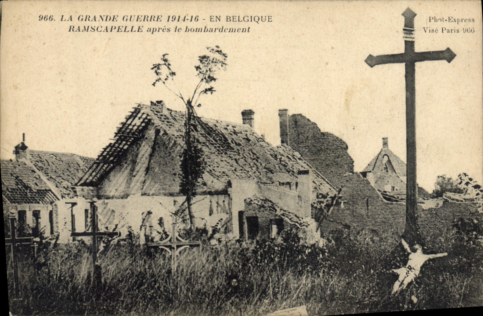 Ramscapelle — dopo il bombardamento — Phot-Express Visé Parigi 966