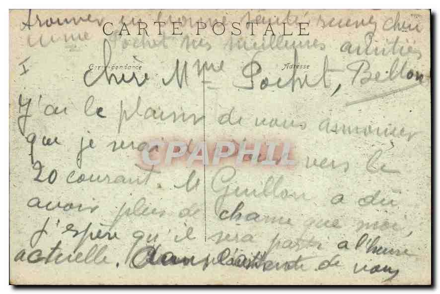 Destrucción en Bellon — 14/6/1919 — editor no identificado — Reverso