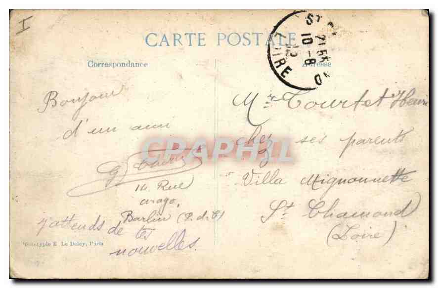 CPA Militaria 1914 15 Vermelles Place de l'Eglise — Back