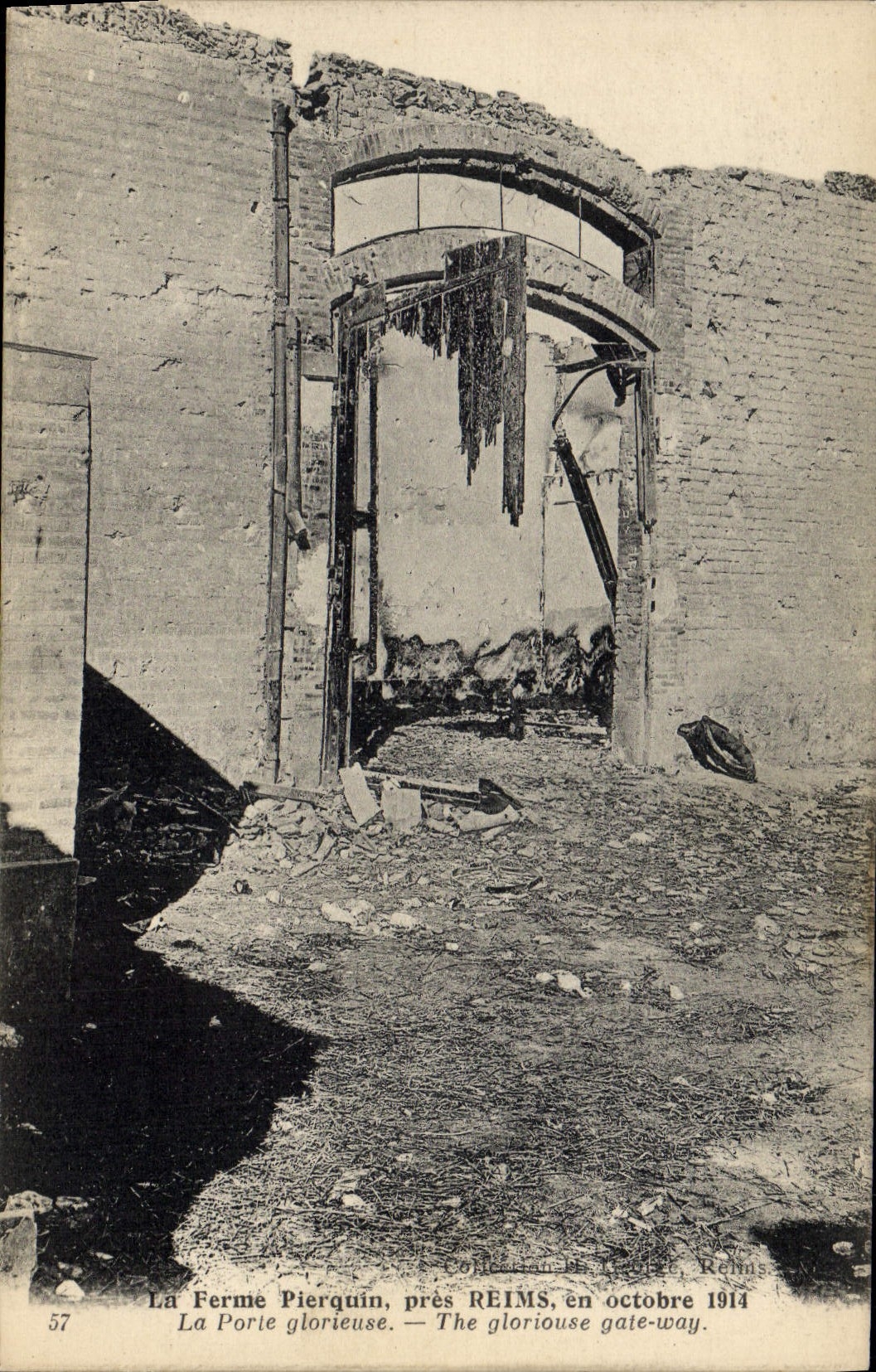 La Ferme Pierquin, près Reims — La Porte glorieuse — éditeur non identifié, n° 57