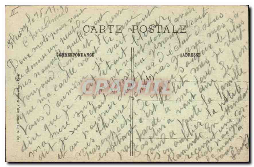 Verdun (Meuse) — Les ruines de la cathédrale après la guerre 1914-1918 — Visé Paris 179 bis — Verso
