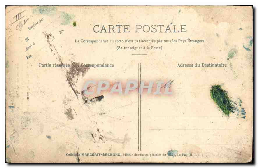 CPA Folklore La Devideuse de chanvre et son rouet  — Verso