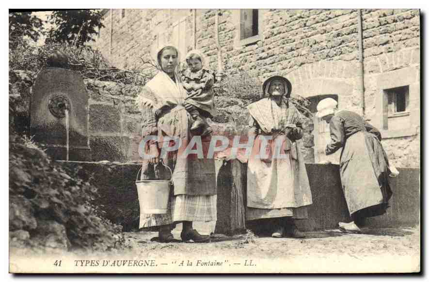Types d'Auvergne — À la Fontaine — LL. — N°41