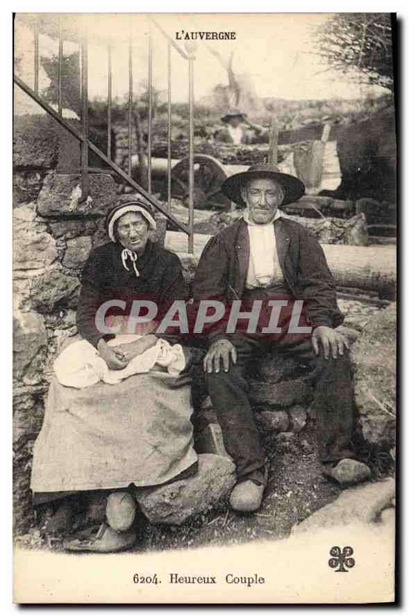 L'Auvergne — Couple heureux — CPAPHIL n° 6204