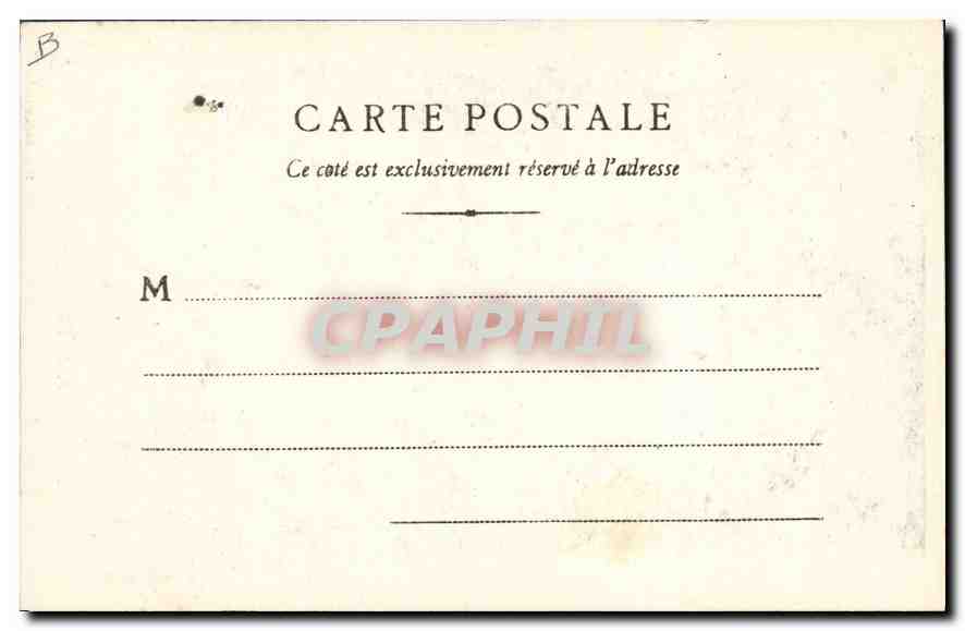 Bourbonnaise — femme âgée en chapeau et écharpe — B. F. Chalon-saône, n°10 — Rückseite
