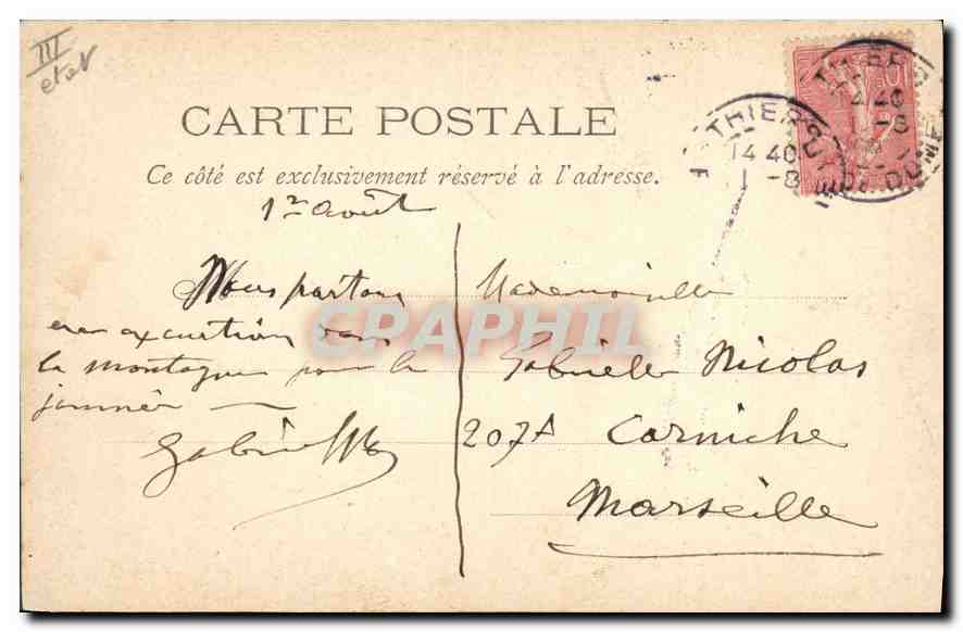 CPA Folklore Les brandons Auvergne  — Verso