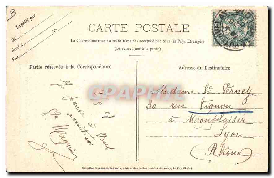 CPA Folklore La devideuse de Chanvre et son Rouet  — Verso