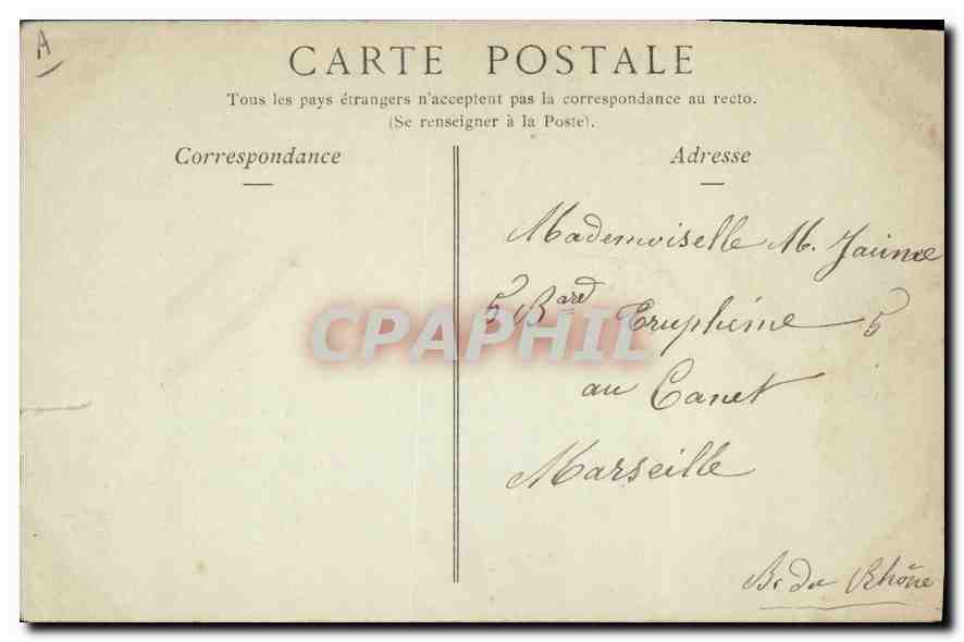 CPA Folklore Auvergne une Noce  — Verso