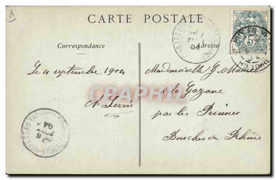 CPA Folklore Auvergne une Noce  — Verso